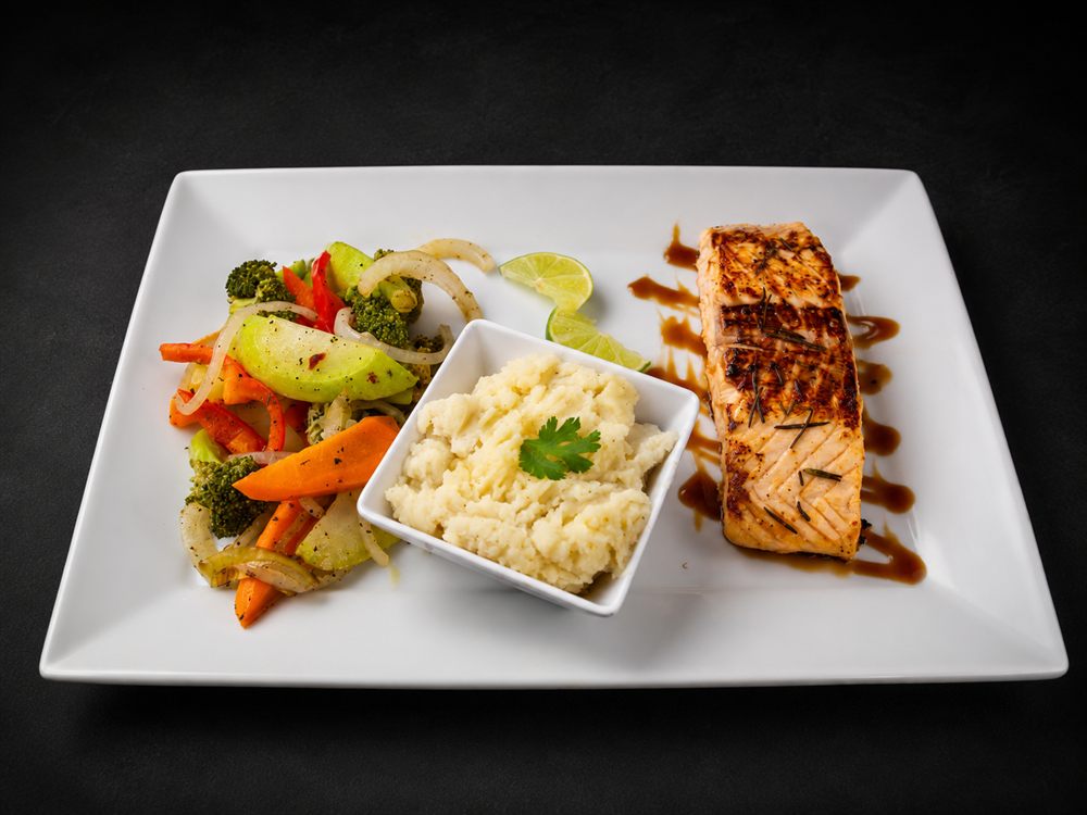 Herb-Grilled Salmon - Pura Vida Grill